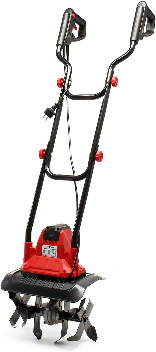Wiltec Motobineuse électrique 1050 W – 380 TR/Min – Profondeur de Travail 220 mm, Largeur de Travail 320 mm – avec 4x4 Lames – Motoculteur Bineuse Fraiseuse de Jardin