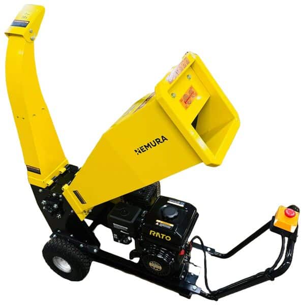 Nemura Broyeur vegetaux et branches thermique 212cc - Capacité de broyage max 50mm - Compact et Performant - Sysème de sécurité - Qualité Professionnelle - Marque Française