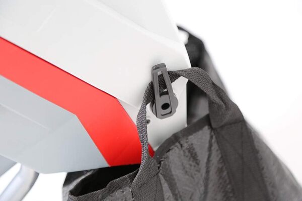 Ikra Broyeur de végétaux électrique IMH 2500, Sac de récupération de 45L inclus, 2.500W, Lames réversibles Gris/Rouge