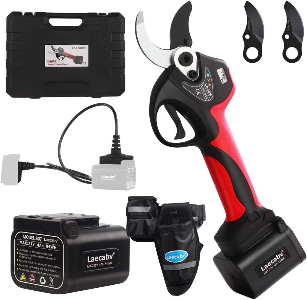 Test ciseaux de taille électriques Laecabv 40 mm : performance professionnelle et coupe progressive