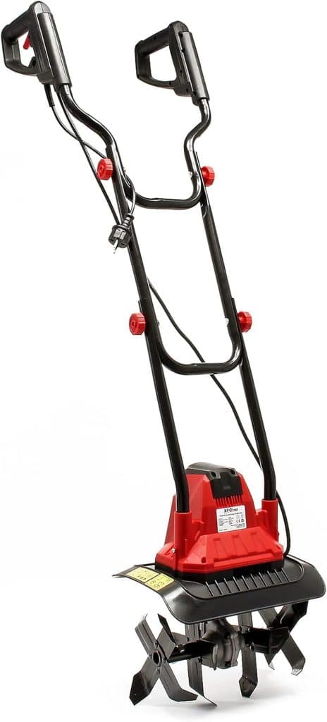 Test de la motobineuse électrique Wiltec 1050 W : performance et polyvalence au jardin