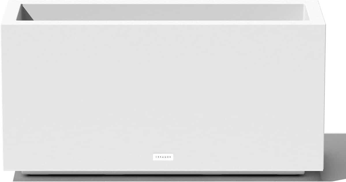 Test du bac à fleurs Veradek en acier 16"H blanc