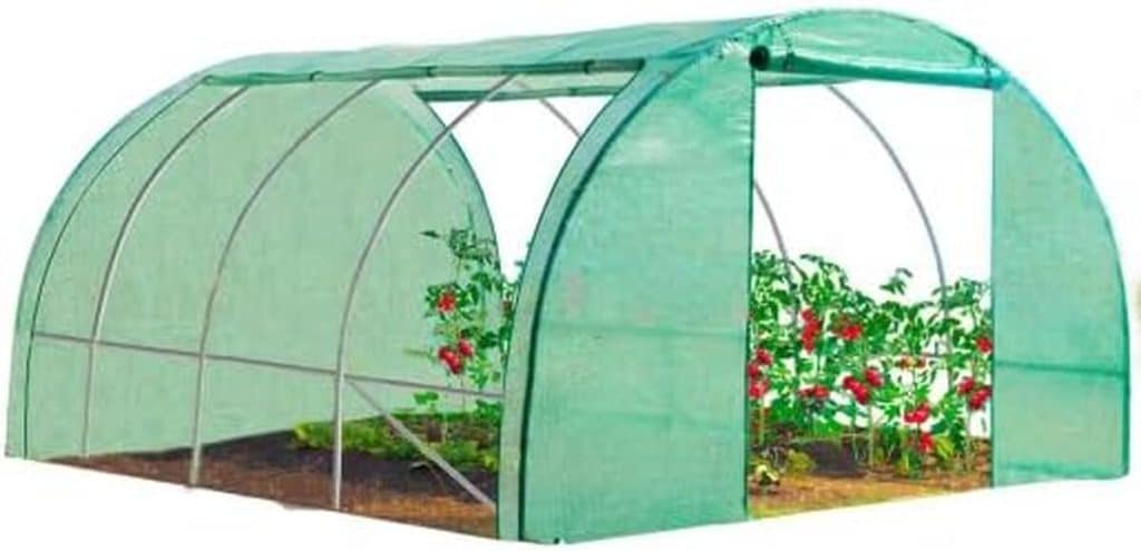 Test : serre tunnel IDMarket Zebra 4x3M, performance 4 saisons