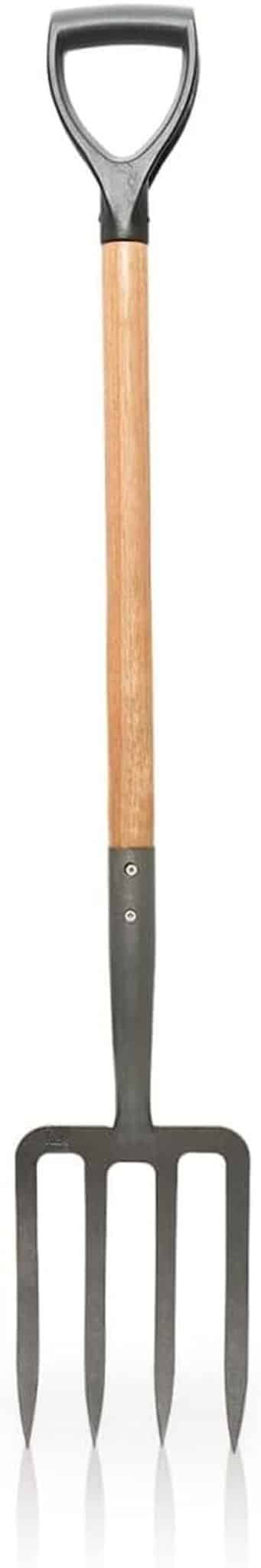 VITO - Pack 4 Outils de Jardin Acier Haute qualité Manche en Bois Poignée Ergonomique Fourche + Pelle carrée + Pelle Ronde + Bêche