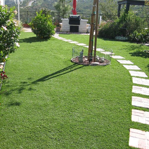 Decorspace Herbe synthétique effet réaliste, gazon artificiel extérieur 4 nuances (50 mm, 10 x 2 m)