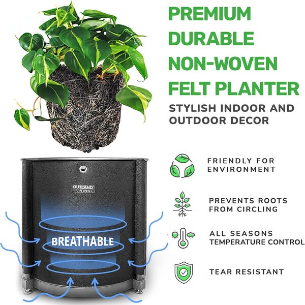 Outland Living Treillis de jardin en cage à tomates – 177,2 cm, 78,3 litres, parfait pour cultiver vos plantes grimpantes telles que les tomates, les pois, les haricots, les concombres, les courges