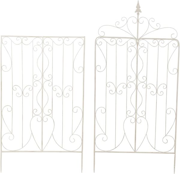 Sungmor Lot de 2 grands treillis de jardin pour plantes grimpantes, 232,3 cm de haut, treillis de jardin rustique en métal, treillis décoratif pour extérieur, rosiers, vignes, concombres, serre,