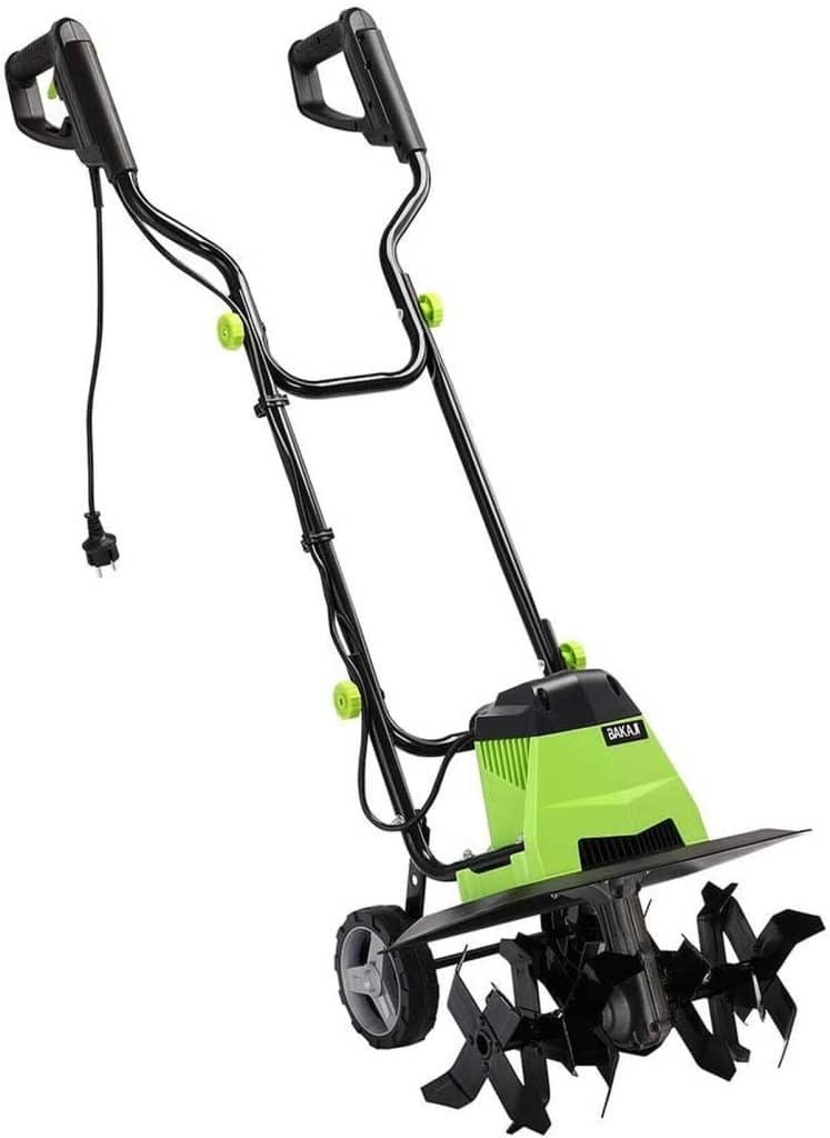 Test du motoculteur Bakaji : puissance 1500 W et 6 lames de 20 cm