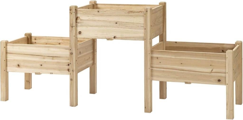 Test : jardinière sur pieds Outsunny, potager 2 étages en bois