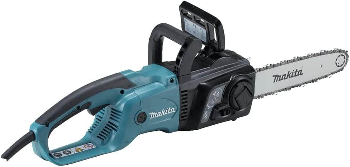 Test : tronçonneuse Makita UC4051AK 2025 W, kit complet