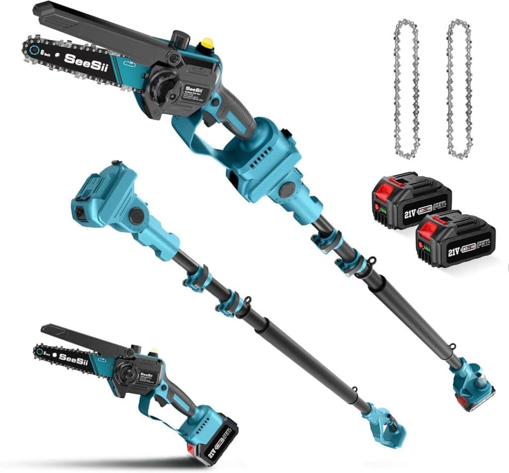 Test : tronçonneuse Seesii élagueuse télescopique brushless 6 pouces