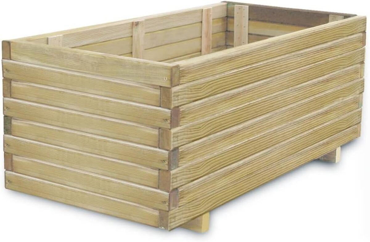 Test : vidaXL lit surélevé en bois pour jardinière
