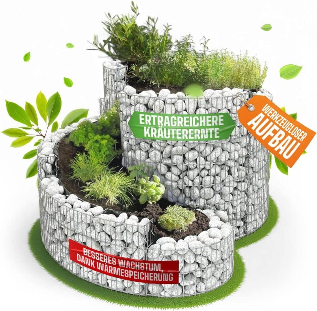 Test bellissa gabions spirale aromatique : kit jardin professionnel
