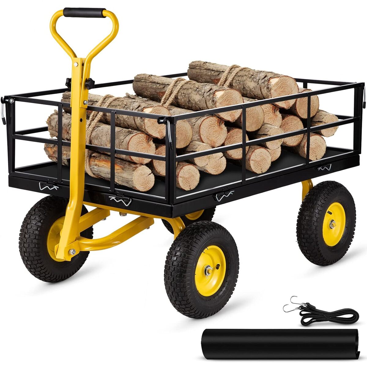 Test : chariot de jardin transport VEVOR 544 kg
