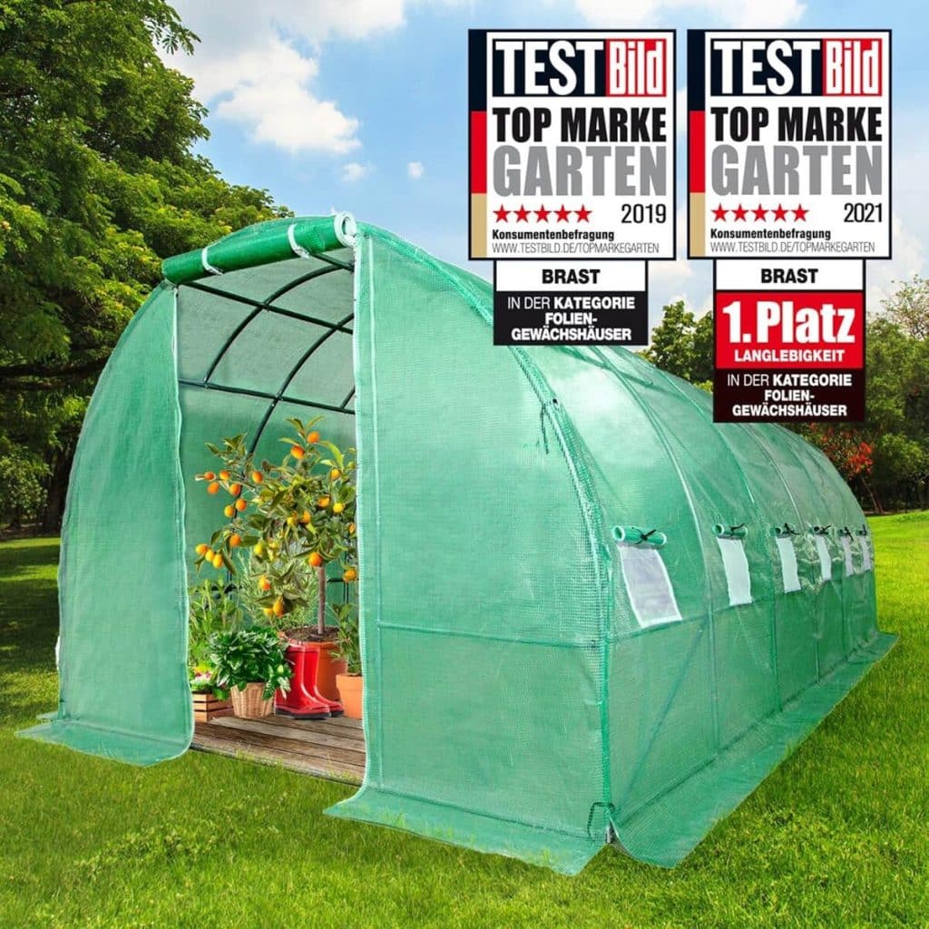 Test de la serre de jardin BRAST 18m2 : stabilité et montage rapide