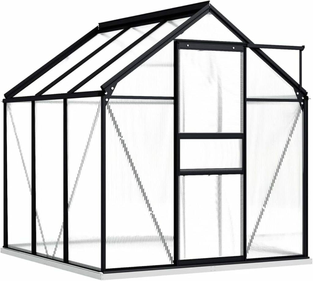 Test de la serre polycarbonate Festnight anthracite 2, 47 m²