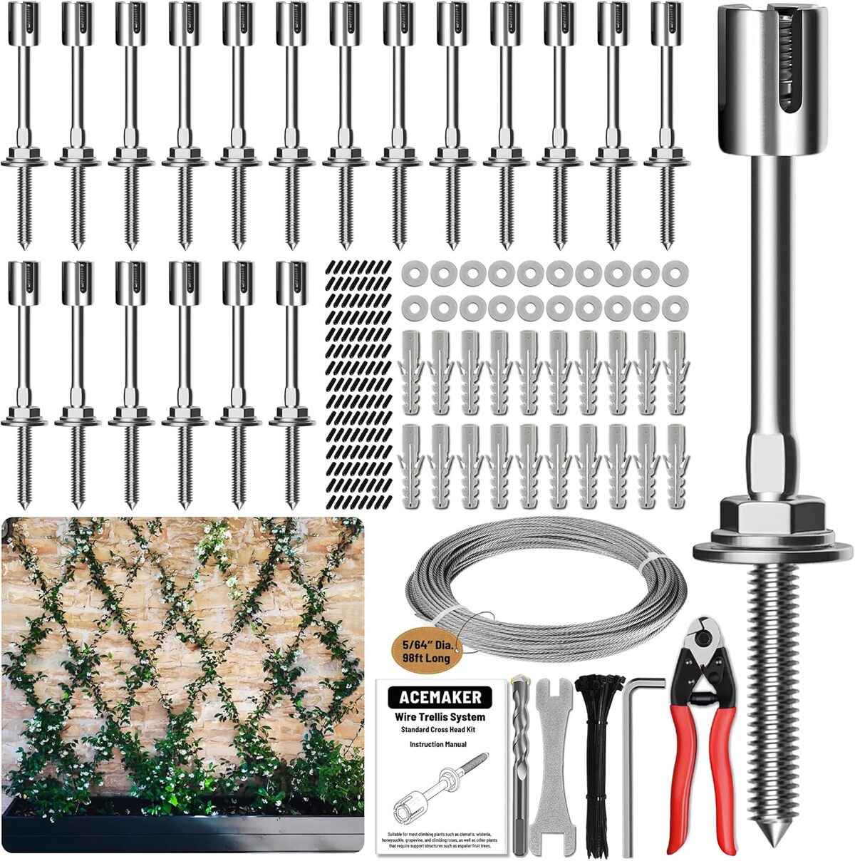 Test du kit treillis mural Acemaker Treillis métallique T316