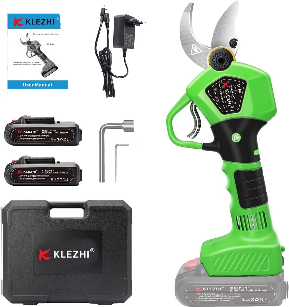 Test du sécateur électrique K Klezhi sans fil 40 mm, puissant et endurant