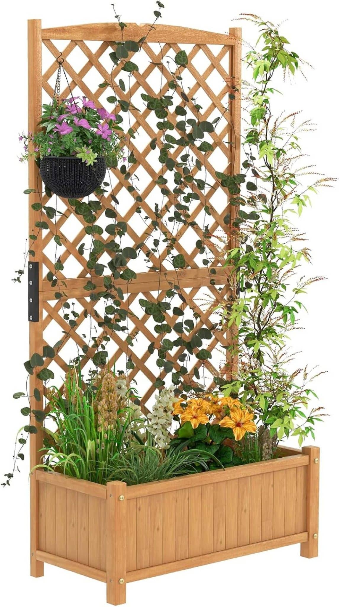 Test : jardinière GOPLUS avec treillis pour plantes grimpantes