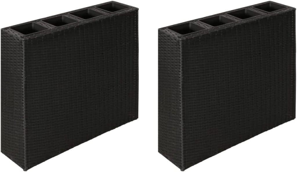 Test : jardinières vidaXL en résine tressée noire