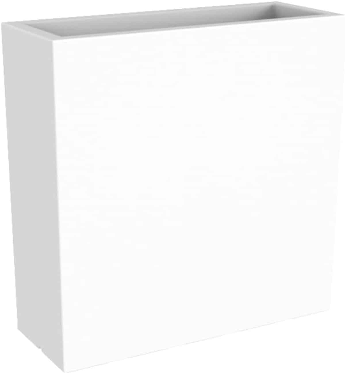 Test : mOOVERE bac à fleurs moderne 80 cm en polyéthylène blanc