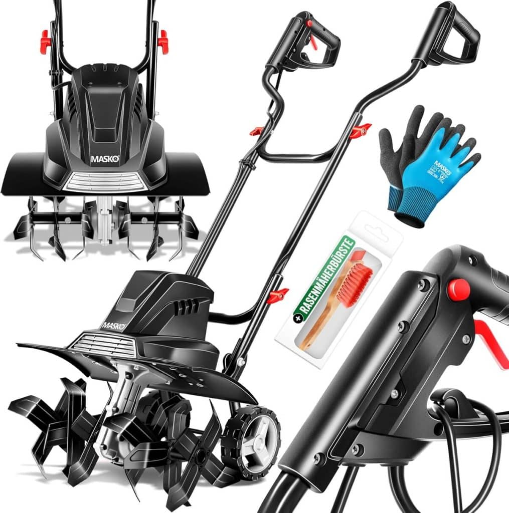 Test : motobineuse électrique MASKO® 1500W - performance et efficacité