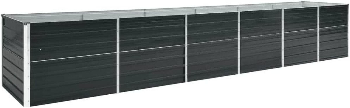 Test vidaXL lit surélevé anthracite en acier galvanisé 480x80x77 cm