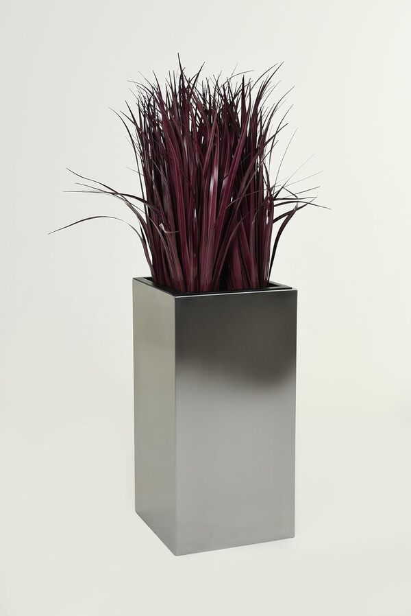 VIVANNO Jardinière Cache-Pot en Acier Inoxydable - 70 x 35 x 35 cm