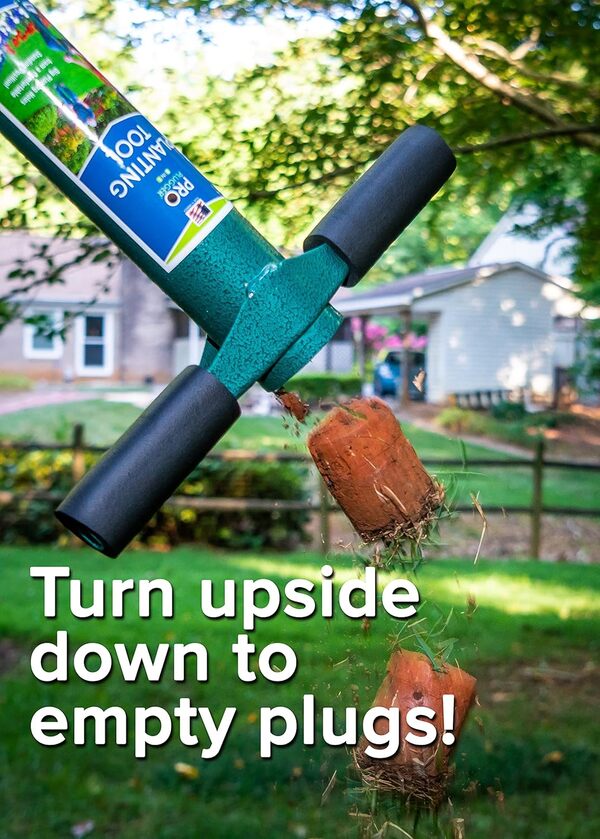 ProPlugger Outil Jardinage Plantoir 5 en 1 - Outil Manuel Extérieur pour Planter au Jardin et Potager: Bulbes de Fleurs, Arbustes, Gazon - Pelle à Manche pour Désherber et Perceuse de Sol à Main