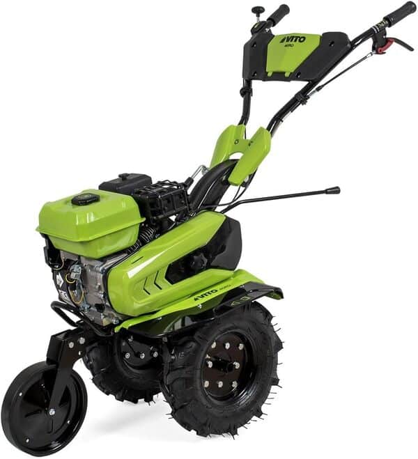 VITO - Motoculteur thermique à essence 212 cm3 7CV moteur 4T Transmission courroie Largeur 70-85cm Buteur + fraises