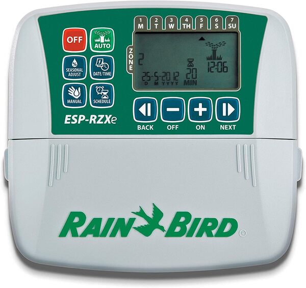 Rain Bird Programmateur d'arrosage 8 stations ZRZ008E ESP-RZXe pour utilisation en intérieur, compatible avec module standard Wifi LNK, transformateur et manuel d'instructions (français non garanti)