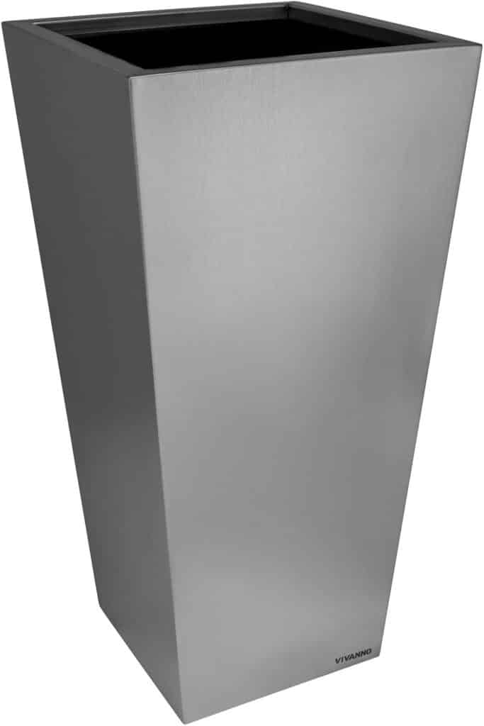 Avis : bac à fleurs acier inoxydable Vivanno Classic 70x35x35 cm