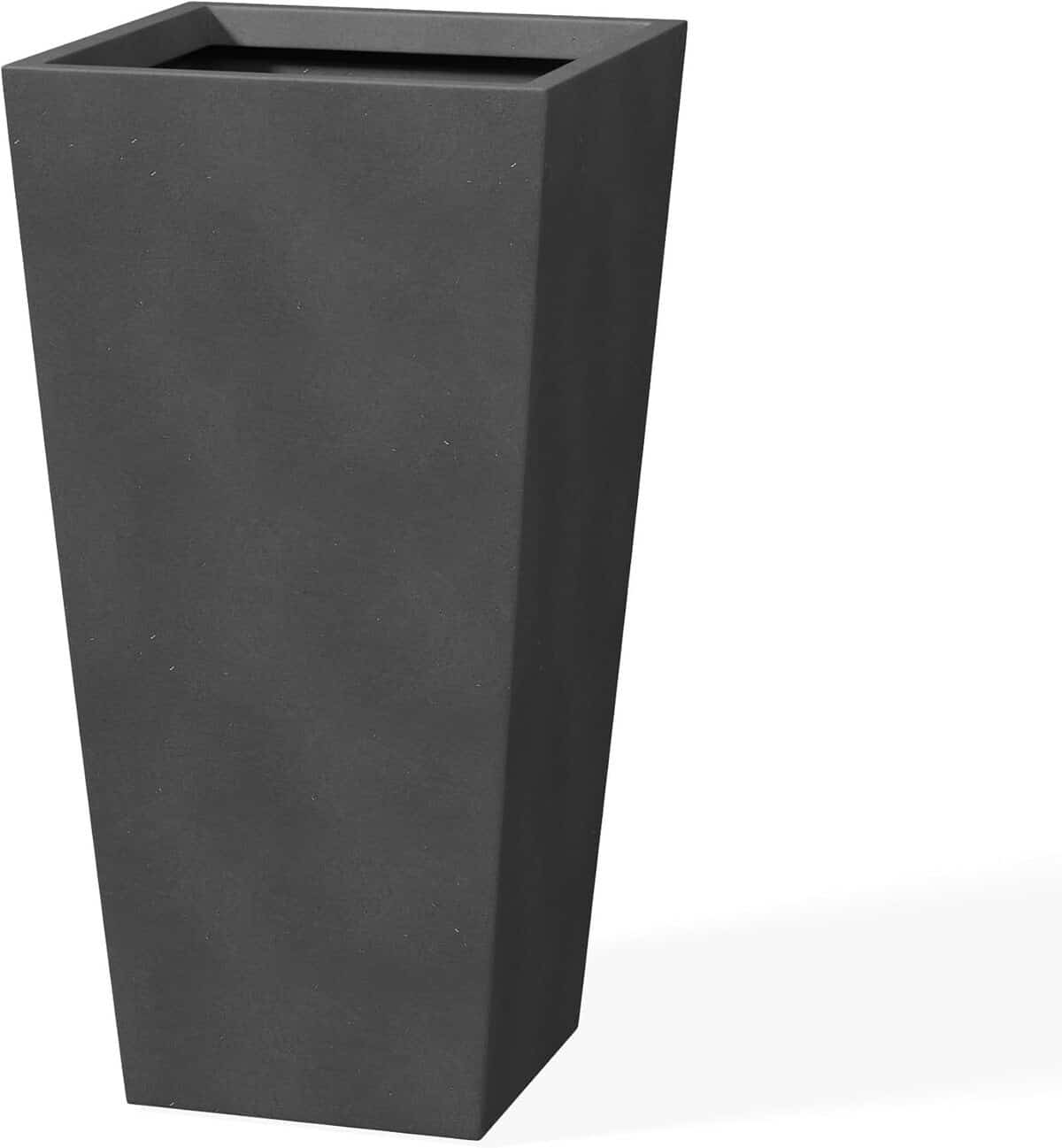 Test de la jardinière Kante en béton noir 71, 1 cm