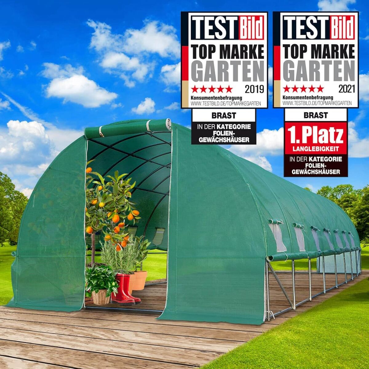 Test de la serre tunnel BRAST 24 m²