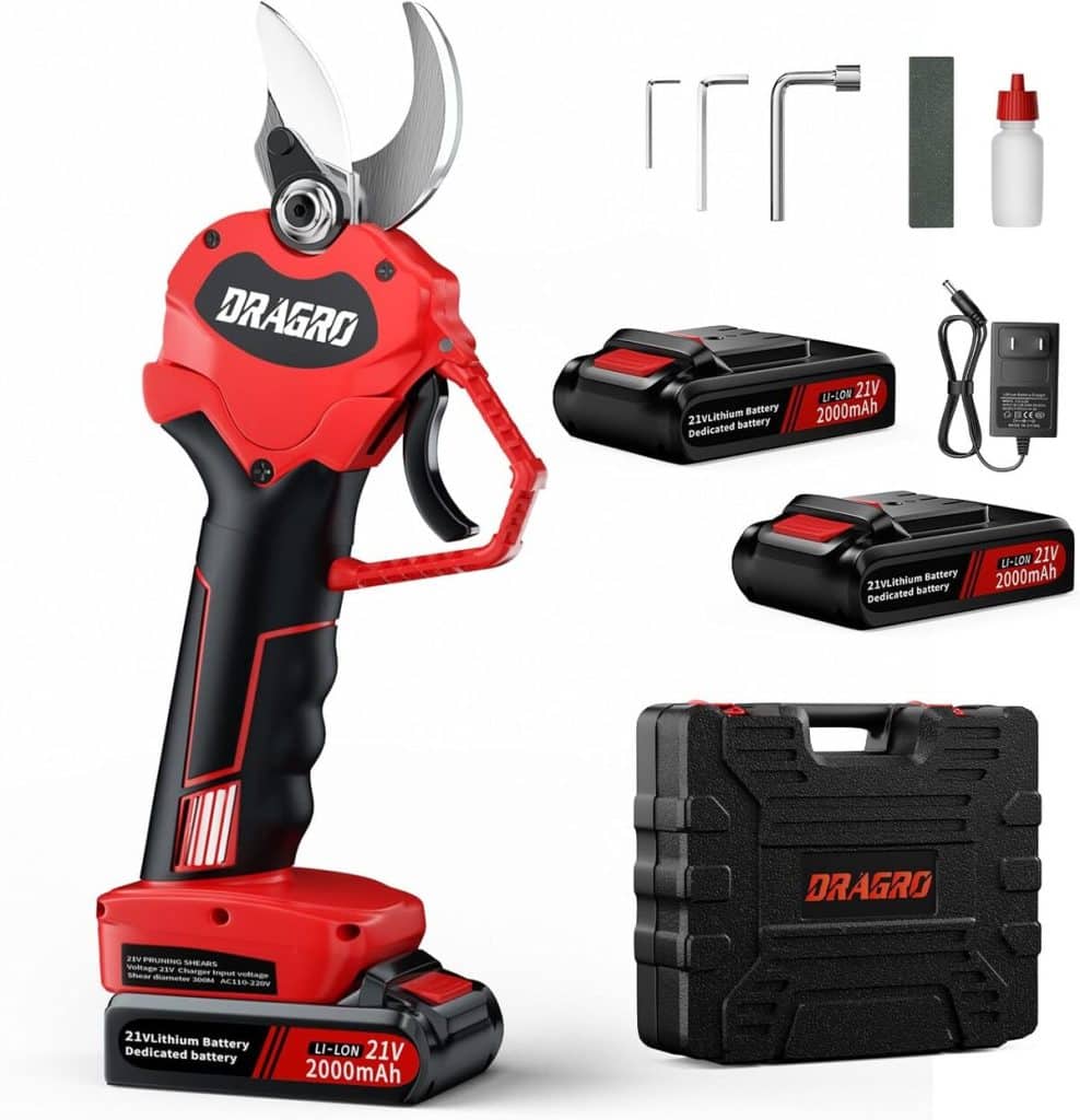 Test du sécateur électrique Dragro sans fil 30mm