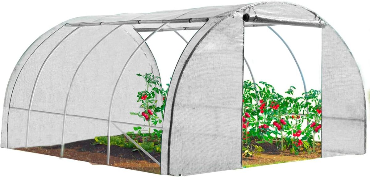 Test : serre tunnel 4 saisons IDMarket 12m² Zebra 4x3m