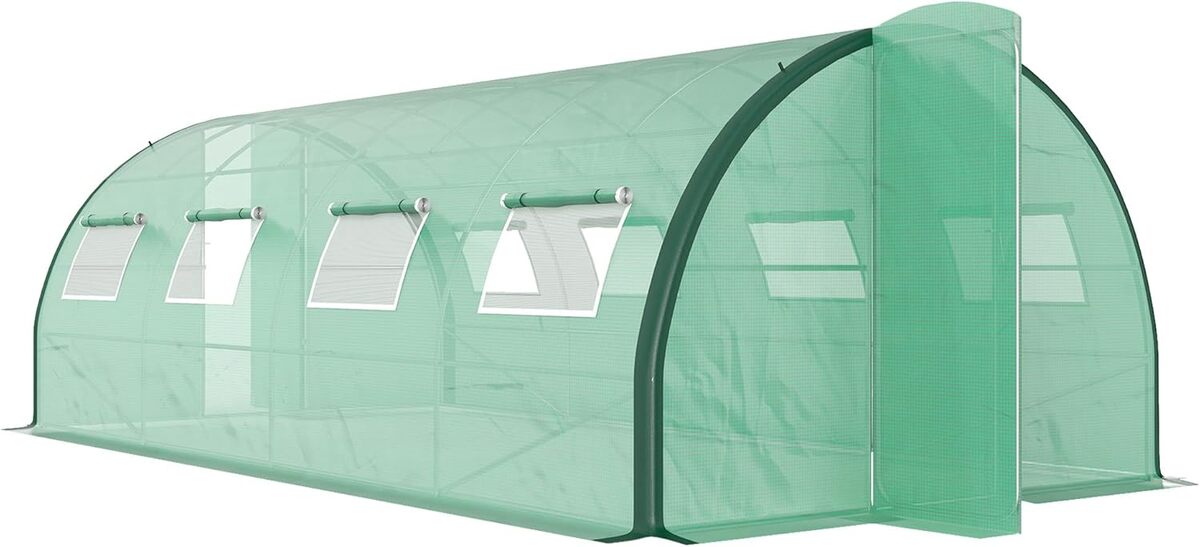 Test : serre tunnel Outsunny 18 m² avec fenêtres