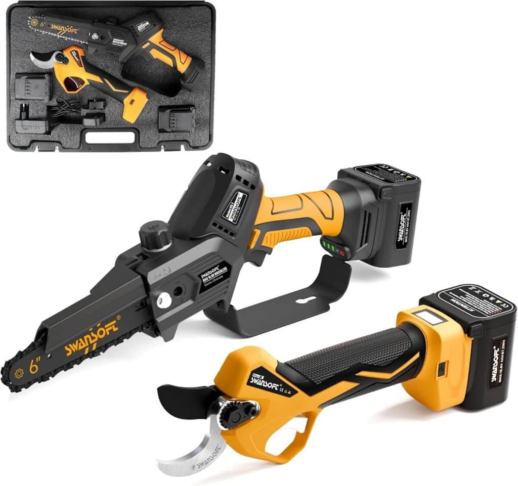 Test : sWANSOFT PRU36 sécateur électrique et tronçonneuse 2 en 1