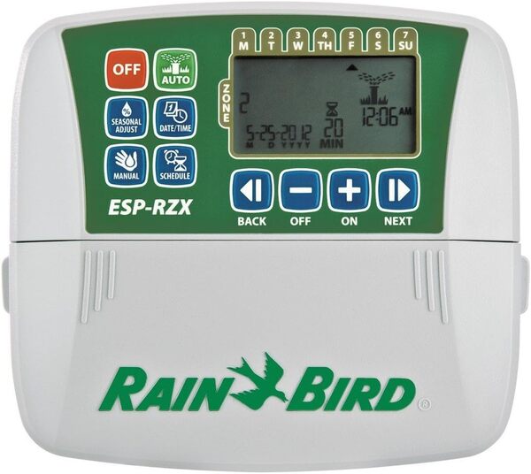 Rain Bird RZX6I - Programmateur d'arrosage électrique intérieur, Couleur Grise