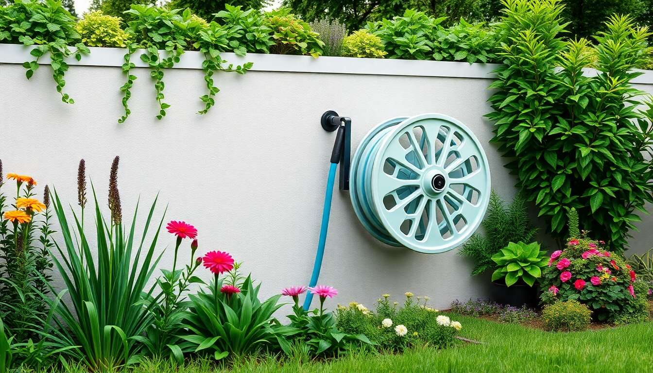 Importance des enrouleurs de tuyau pour un jardin organis&eacute;
