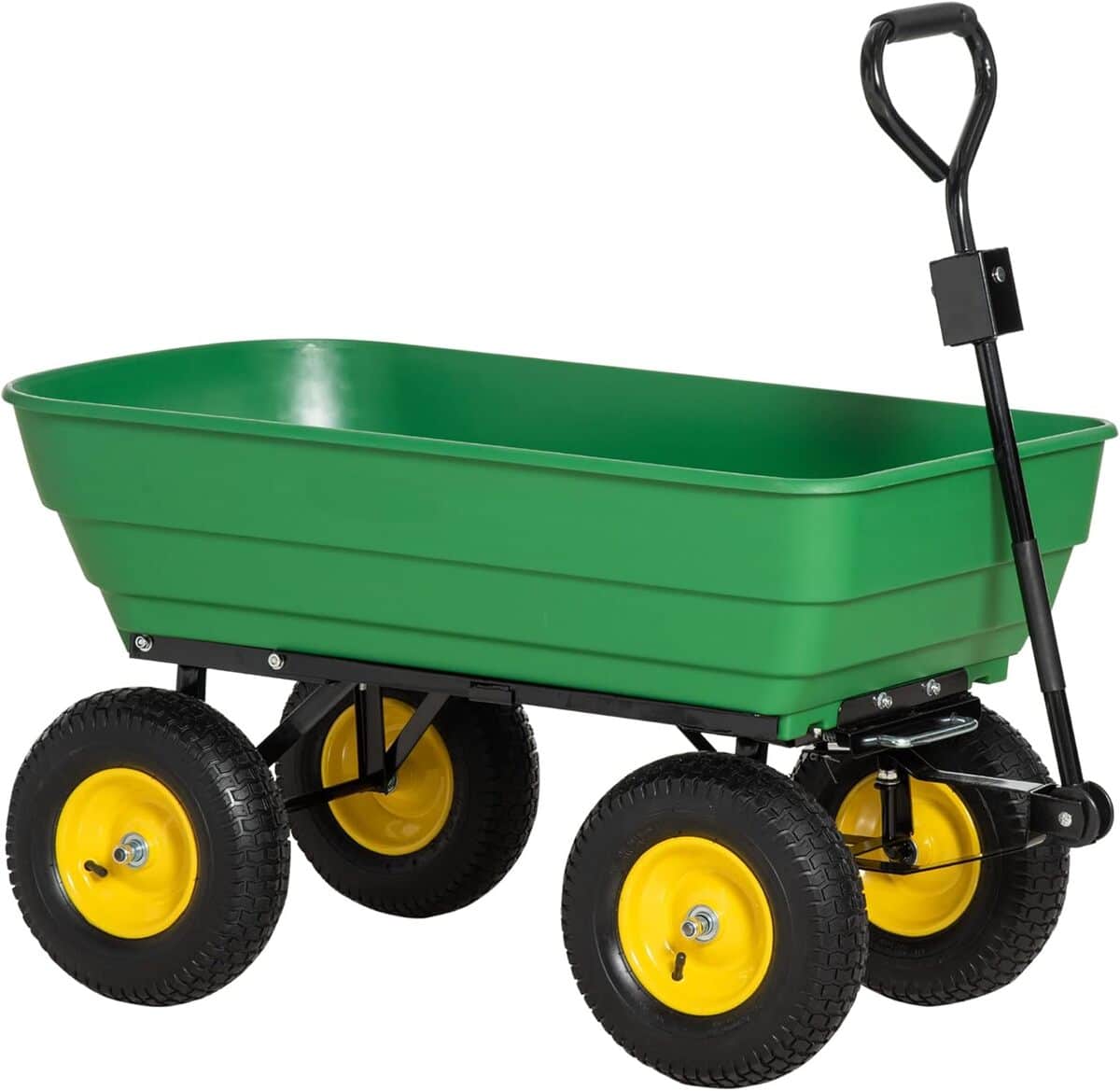 Test : chariot de jardin Outsunny benne basculante 125L