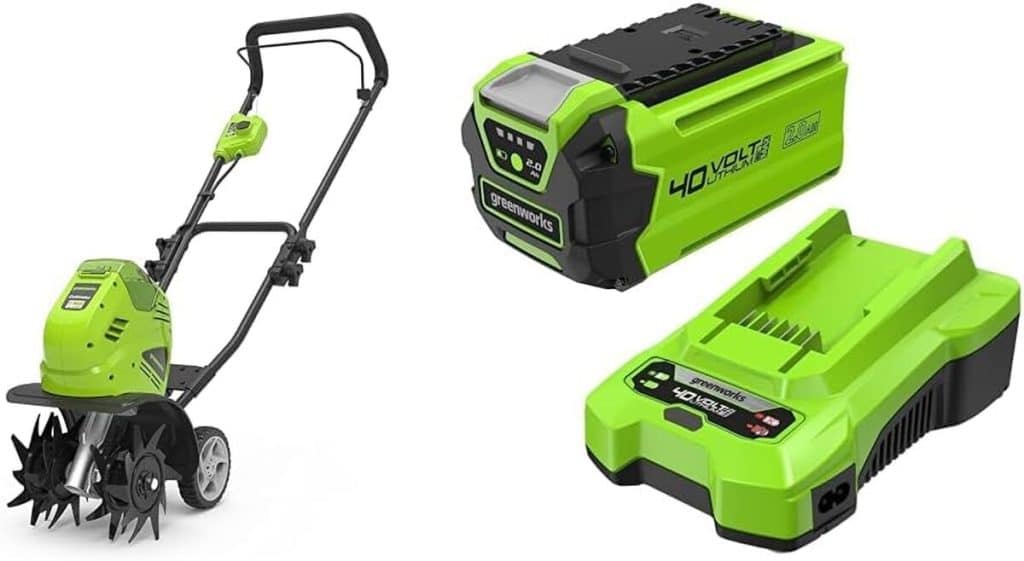 Test de la motobineuse sans fil Greenworks 40V avec batterie et chargeur