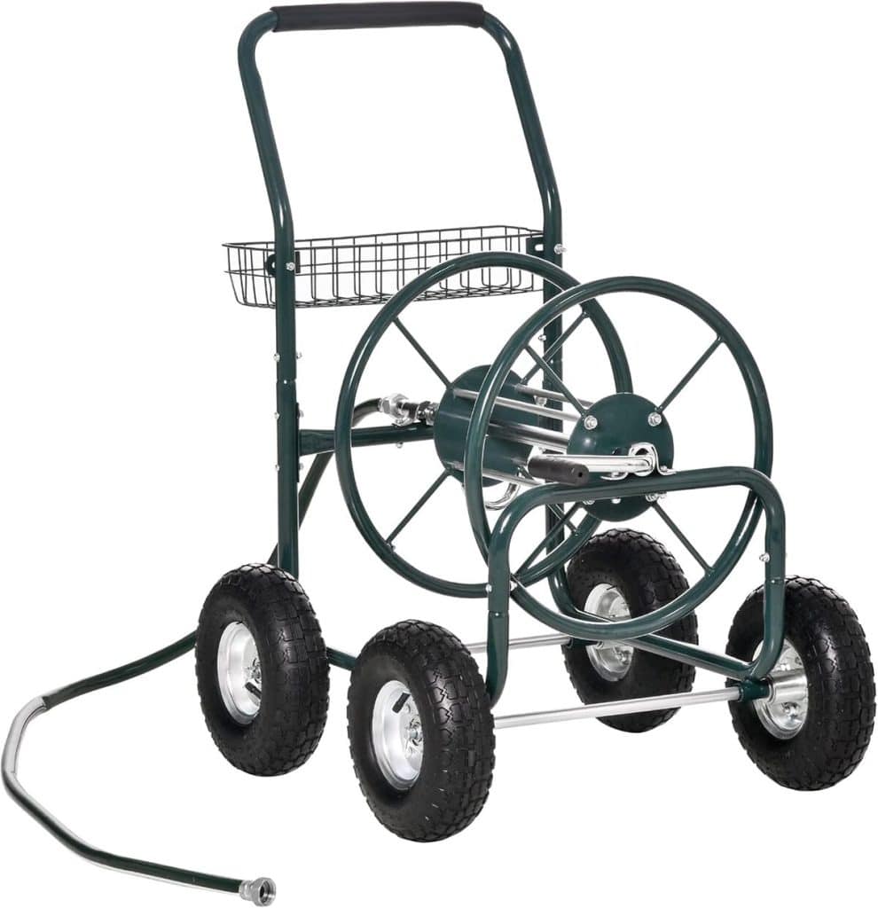 Test dévidoir sur roues 70 m Outsunny : praticité et robustesse