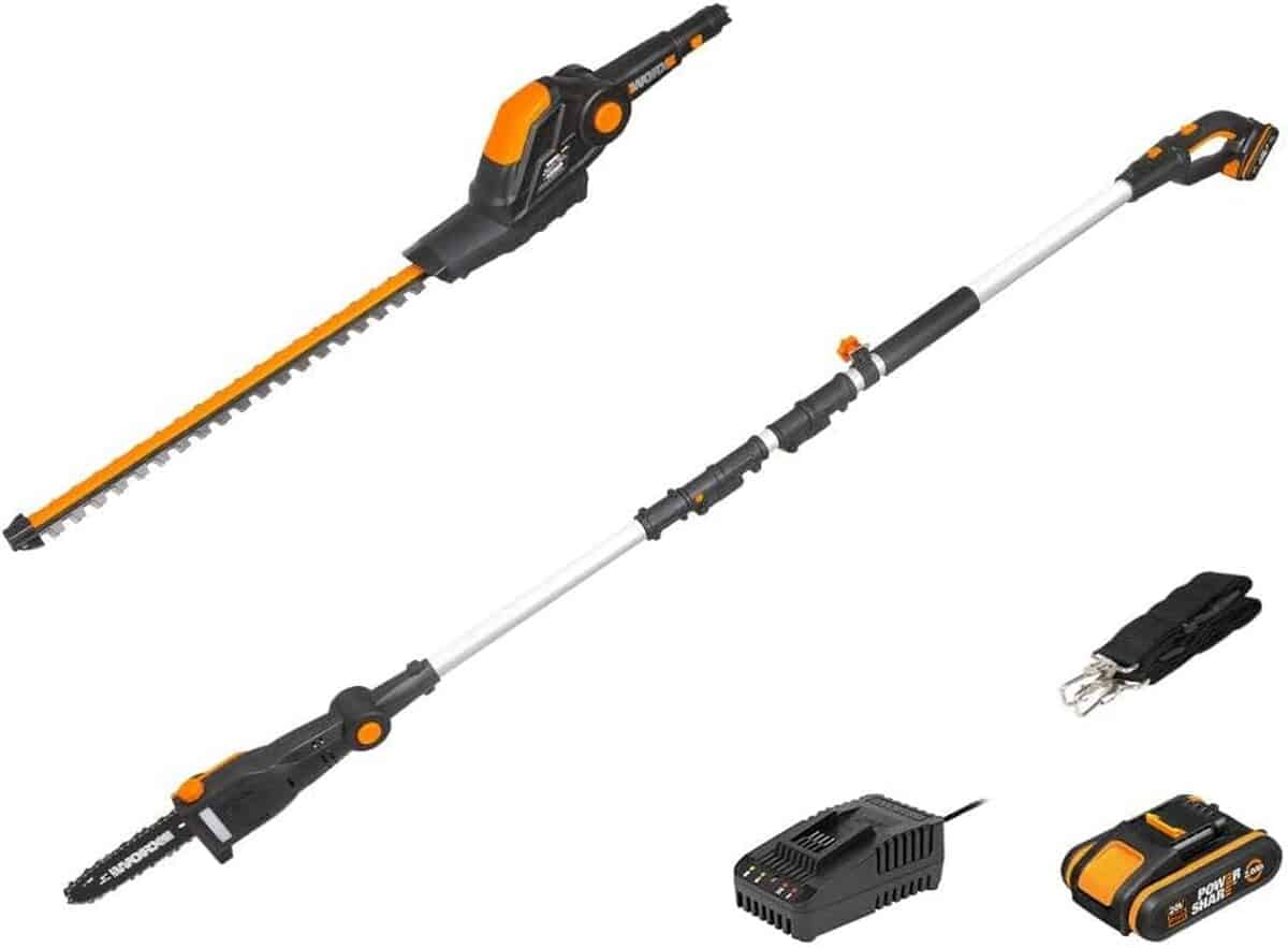 Test : worx WG908E taille-haie télescopique sans fil