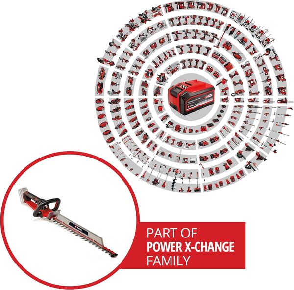 Einhell Professional Taille-haie sans fil GP-CH 18/61 Li BL-Solo Power X-Change (18 V, moteur sans charbon, longueur de coupe 61 cm, système antiblocage, avec fourreau, sans batterie)