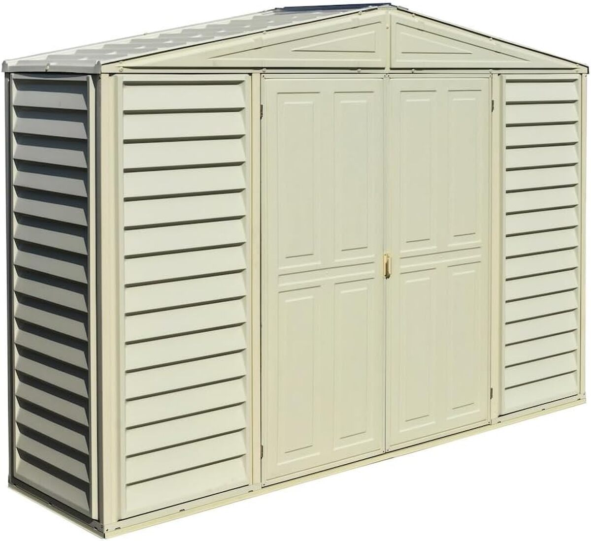 Test de l'abri de jardin Duramax SidePro 10 x 3 : robuste et sans entretien