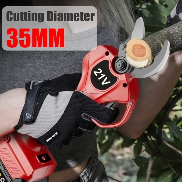 Sécateurs Électriques Ciseaux Élagueur sans fil avec perche d'extension de 2.1m,coupe-branches à Batterie professionnel pour vergers,diamètre de coupe MAX 35mm ( Color : 2 Battery, Size : 3 blade )