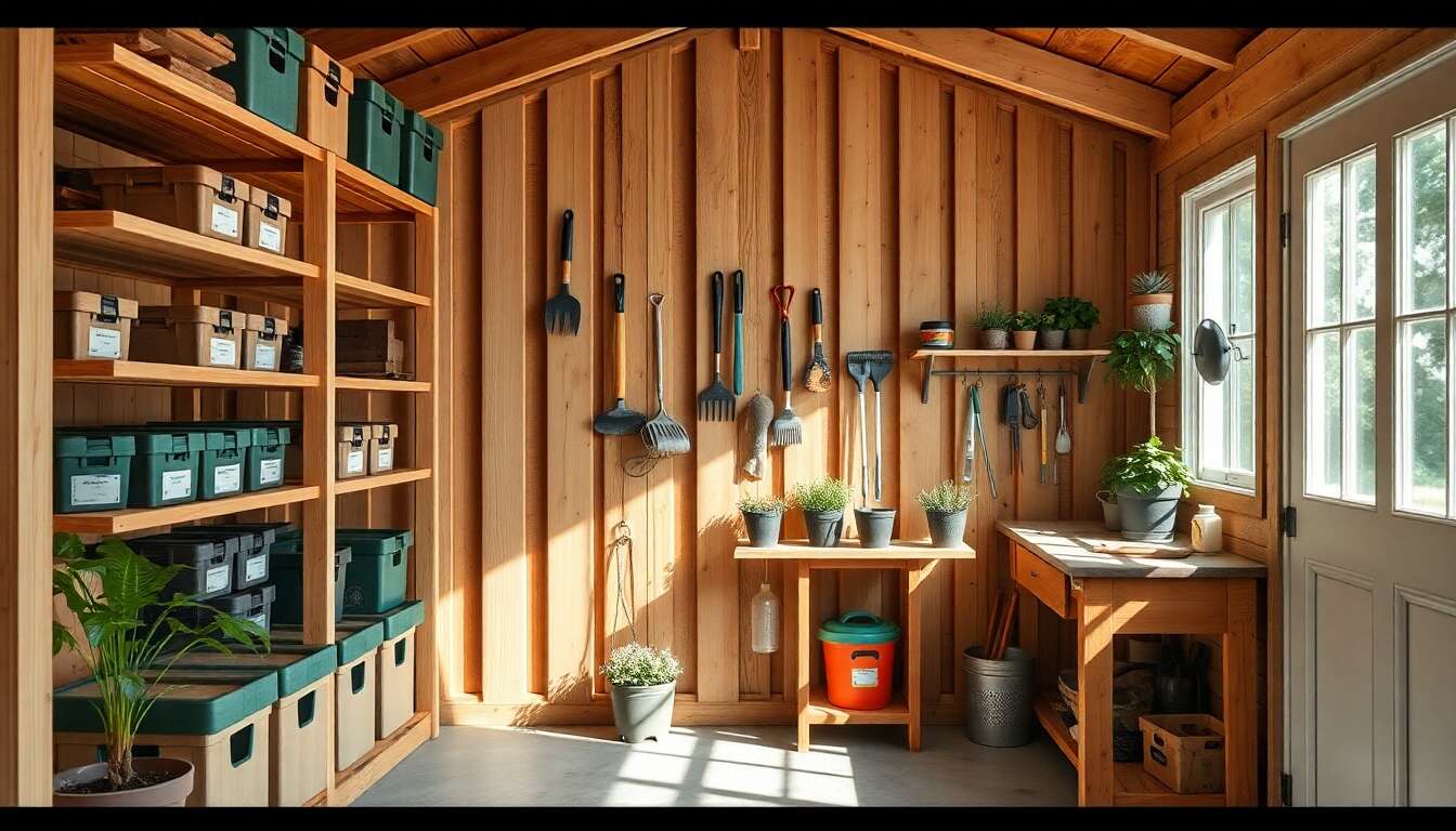 Optimiser l'espace int&eacute;rieur de l'abri de jardin
