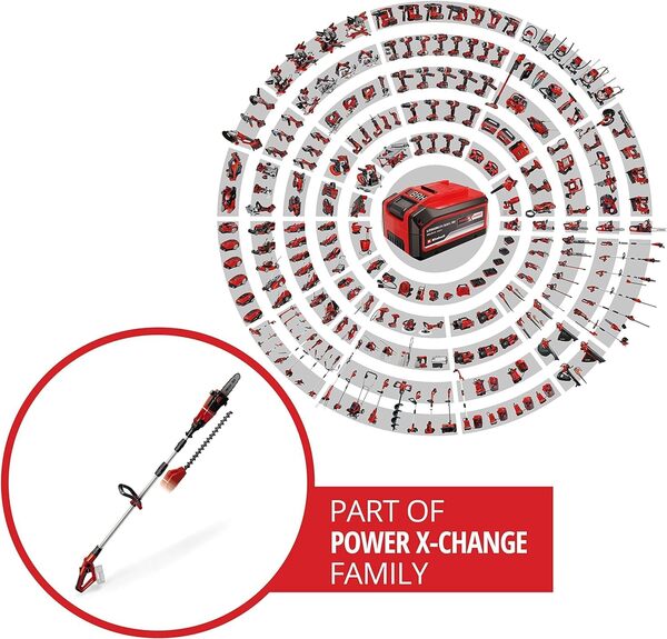 Einhell Outil multifonctions 2en1 sans fil GE-HC 18 Li T - Solo Power X-Change (18 V, ébrancheur : 200 mm, taille-haies : 400 mm) Livré sans Batterie ni Chargeur