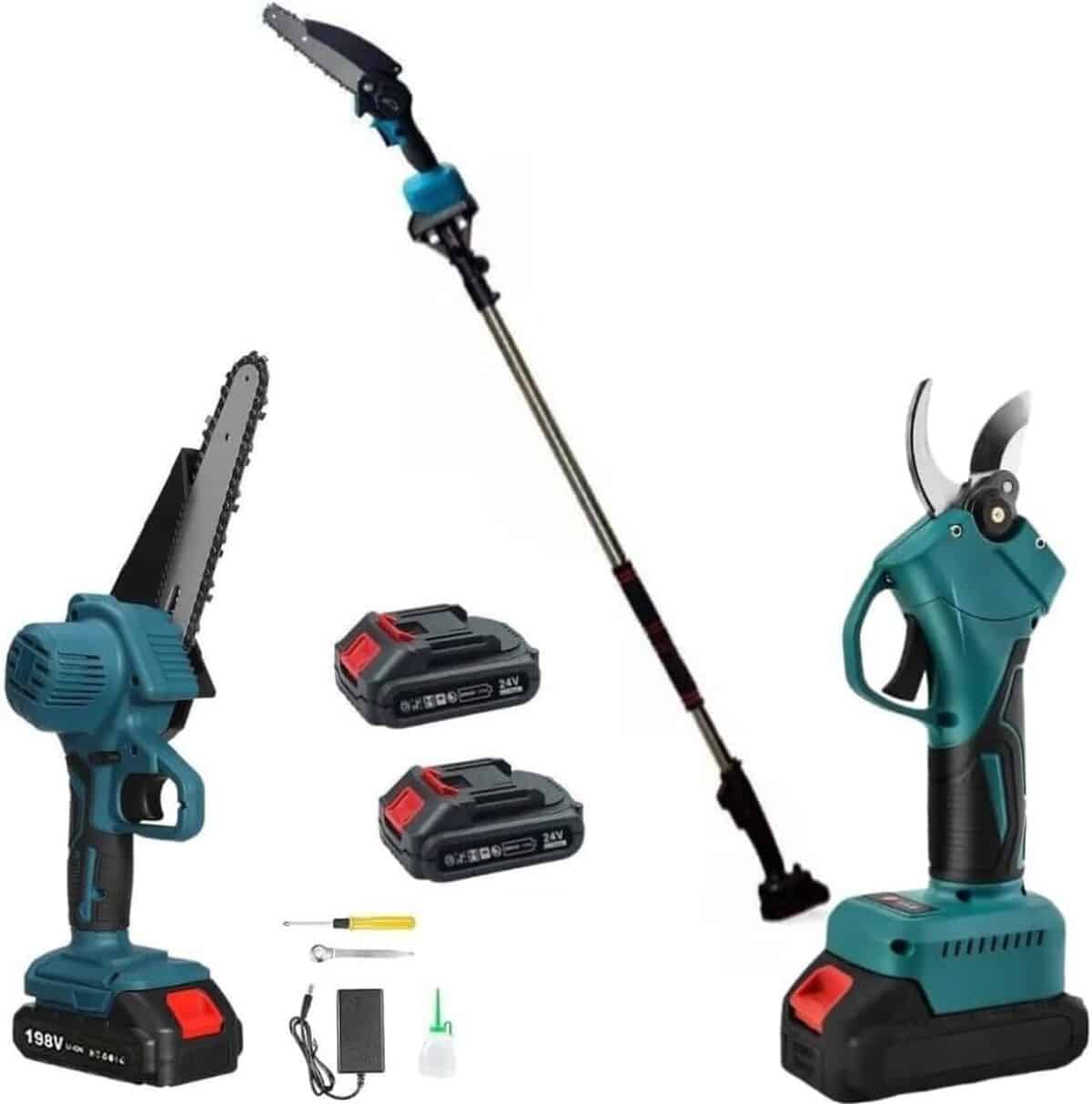 Test des ciseaux de taille à batterie 3 en 1 de 128-248 cm par Kit